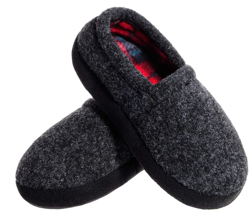 MIXIN Big Kid Boys and Girls Slippers House Shoes Indoor Outdoor with Anti Slip Sole Grey 2-3 M'' - Image 1